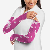 Hawaii Monstera Deliciosa Arm Sleeves Pink Plumeria Polynesian Pattern LT05 - Polynesian Pride