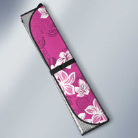 Hawaii Monstera Deliciosa Auto Sun Shade Pink Plumeria Polynesian Pattern LT05 - Polynesian Pride