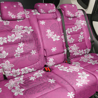 Hawaii Monstera Deliciosa Back Car Seat Cover Pink Plumeria Polynesian Pattern LT05 - Polynesian Pride