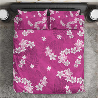 Hawaii Monstera Deliciosa Bedding Set Pink Plumeria Polynesian Pattern LT05 Pink - Polynesian Pride