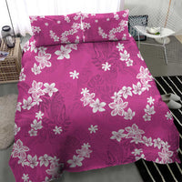 Hawaii Monstera Deliciosa Bedding Set Pink Plumeria Polynesian Pattern LT05 - Polynesian Pride