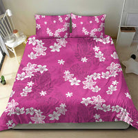 Hawaii Monstera Deliciosa Bedding Set Pink Plumeria Polynesian Pattern LT05 - Polynesian Pride