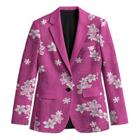 Hawaii Monstera Deliciosa Blazer Pink Plumeria Polynesian Pattern LT05 Unisex Pink - Polynesian Pride