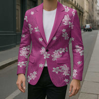 Hawaii Monstera Deliciosa Blazer Pink Plumeria Polynesian Pattern LT05 - Polynesian Pride