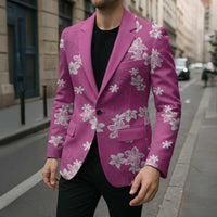 Hawaii Monstera Deliciosa Blazer Pink Plumeria Polynesian Pattern LT05 - Polynesian Pride