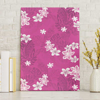 Hawaii Monstera Deliciosa Canvas Wall Art Pink Plumeria Polynesian Pattern LT05 Without Frame Pink - Polynesian Pride