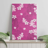 Hawaii Monstera Deliciosa Canvas Wall Art Pink Plumeria Polynesian Pattern LT05 - Polynesian Pride