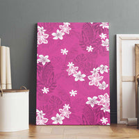 Hawaii Monstera Deliciosa Canvas Wall Art Pink Plumeria Polynesian Pattern LT05 - Polynesian Pride