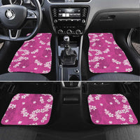 Hawaii Monstera Deliciosa Car Mats Pink Plumeria Polynesian Pattern LT05 Set 4pcs Pink - Polynesian Pride