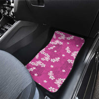 Hawaii Monstera Deliciosa Car Mats Pink Plumeria Polynesian Pattern LT05 - Polynesian Pride