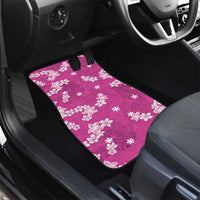 Hawaii Monstera Deliciosa Car Mats Pink Plumeria Polynesian Pattern LT05 - Polynesian Pride