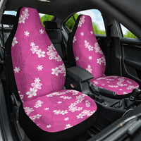 Hawaii Monstera Deliciosa Car Seat Cover Pink Plumeria Polynesian Pattern LT05 One Size Pink - Polynesian Pride
