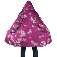 Hawaii Monstera Deliciosa Cloak Pink Plumeria Polynesian Pattern LT05 Unisex Pink - Polynesian Pride