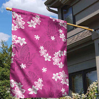 Hawaii Monstera Deliciosa Garden Flag Pink Plumeria Polynesian Pattern LT05 - Polynesian Pride