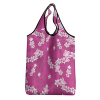 Hawaii Monstera Deliciosa Grocery Bag Pink Plumeria Polynesian Pattern LT05 - Polynesian Pride