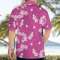 Hawaii Monstera Deliciosa Hawaiian Shirt Pink Plumeria Polynesian Pattern LT05 - Polynesian Pride