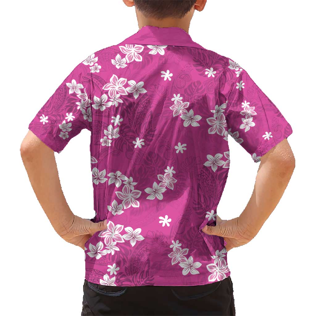 Hawaii Monstera Deliciosa Hawaiian Shirt Pink Plumeria Polynesian Pattern LT05 - Polynesian Pride