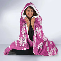 Hawaii Monstera Deliciosa Hooded Blanket Pink Plumeria Polynesian Pattern LT05 - Polynesian Pride
