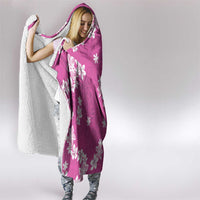 Hawaii Monstera Deliciosa Hooded Blanket Pink Plumeria Polynesian Pattern LT05 - Polynesian Pride