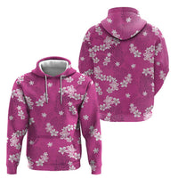 Hawaii Monstera Deliciosa Hoodie Pink Plumeria Polynesian Pattern LT05 - Polynesian Pride
