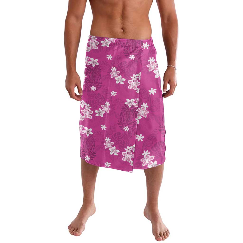 Hawaii Monstera Deliciosa Lavalava Pink Plumeria Polynesian Pattern LT05 Pink - Polynesian Pride