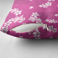 Hawaii Monstera Deliciosa Pillow Cover Pink Plumeria Polynesian Pattern LT05 - Polynesian Pride