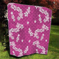 Hawaii Monstera Deliciosa Quilt Pink Plumeria Polynesian Pattern LT05 - Polynesian Pride
