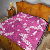 Hawaii Monstera Deliciosa Quilt Pink Plumeria Polynesian Pattern LT05 - Polynesian Pride