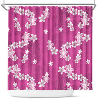 Hawaii Monstera Deliciosa Shower Curtain Pink Plumeria Polynesian Pattern LT05 Pink - Polynesian Pride