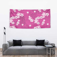 Hawaii Monstera Deliciosa Tapestry Pink Plumeria Polynesian Pattern LT05 - Polynesian Pride