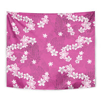 Hawaii Monstera Deliciosa Tapestry Pink Plumeria Polynesian Pattern LT05 - Polynesian Pride