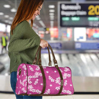 Hawaii Monstera Deliciosa Travel Bag Pink Plumeria Polynesian Pattern LT05 - Polynesian Pride