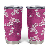 Hawaii Monstera Deliciosa Tumbler Cup Pink Plumeria Polynesian Pattern LT05 Pink - Polynesian Pride