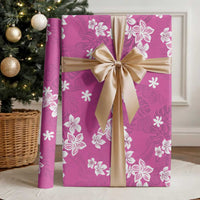 Hawaii Monstera Deliciosa Wrapping Paper Pink Plumeria Polynesian Pattern LT05 - Polynesian Pride
