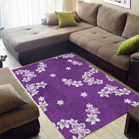 Hawaii Monstera Deliciosa Area Rug Purple Plumeria Polynesian Pattern LT05 - Polynesian Pride