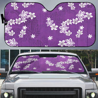 Hawaii Monstera Deliciosa Auto Sun Shade Purple Plumeria Polynesian Pattern LT05 Purple - Polynesian Pride