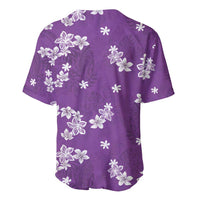 Hawaii Monstera Deliciosa Baseball Jersey Purple Plumeria Polynesian Pattern LT05 - Polynesian Pride