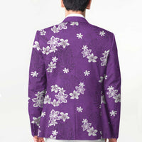 Hawaii Monstera Deliciosa Blazer Purple Plumeria Polynesian Pattern LT05 - Polynesian Pride