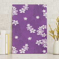Hawaii Monstera Deliciosa Canvas Wall Art Purple Plumeria Polynesian Pattern LT05 Without Frame Purple - Polynesian Pride