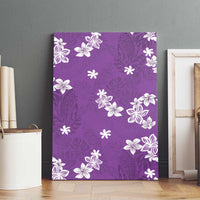 Hawaii Monstera Deliciosa Canvas Wall Art Purple Plumeria Polynesian Pattern LT05 - Polynesian Pride