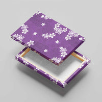 Hawaii Monstera Deliciosa Canvas Wall Art Purple Plumeria Polynesian Pattern LT05 - Polynesian Pride