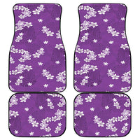 Hawaii Monstera Deliciosa Car Mats Purple Plumeria Polynesian Pattern LT05 - Polynesian Pride