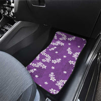 Hawaii Monstera Deliciosa Car Mats Purple Plumeria Polynesian Pattern LT05 - Polynesian Pride