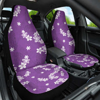 Hawaii Monstera Deliciosa Car Seat Cover Purple Plumeria Polynesian Pattern LT05 One Size Purple - Polynesian Pride