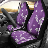 Hawaii Monstera Deliciosa Car Seat Cover Purple Plumeria Polynesian Pattern LT05 - Polynesian Pride