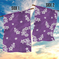 Hawaii Monstera Deliciosa Garden Flag Purple Plumeria Polynesian Pattern LT05 - Polynesian Pride