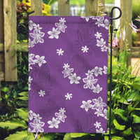 Hawaii Monstera Deliciosa Garden Flag Purple Plumeria Polynesian Pattern LT05 Garden Flag Purple - Polynesian Pride