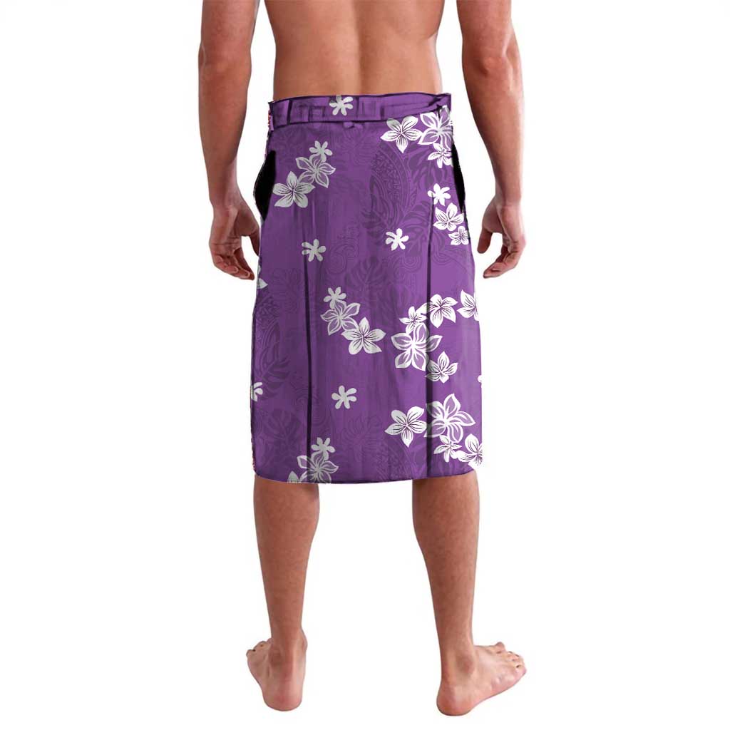 Hawaii Monstera Deliciosa Lavalava Purple Plumeria Polynesian Pattern LT05 - Polynesian Pride