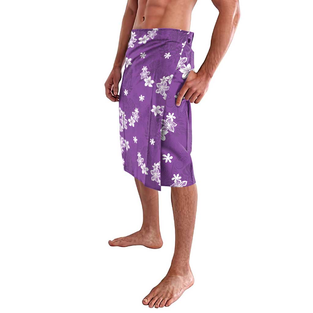 Hawaii Monstera Deliciosa Lavalava Purple Plumeria Polynesian Pattern LT05 - Polynesian Pride