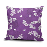 Hawaii Monstera Deliciosa Pillow Cover Purple Plumeria Polynesian Pattern LT05 Purple - Polynesian Pride